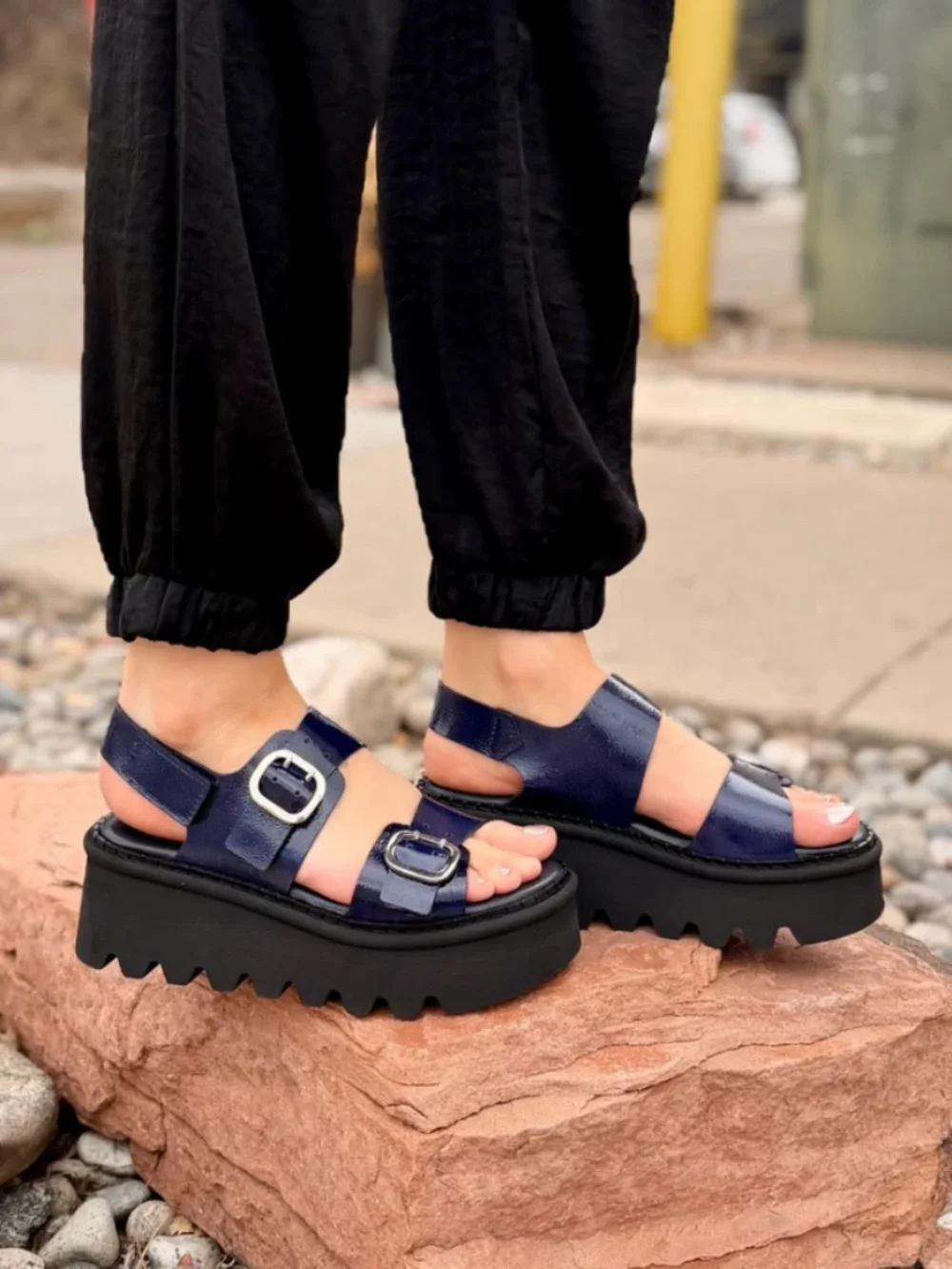 Homers 21654 ALLISON Platform Sandal in ReverseVernice Egeo